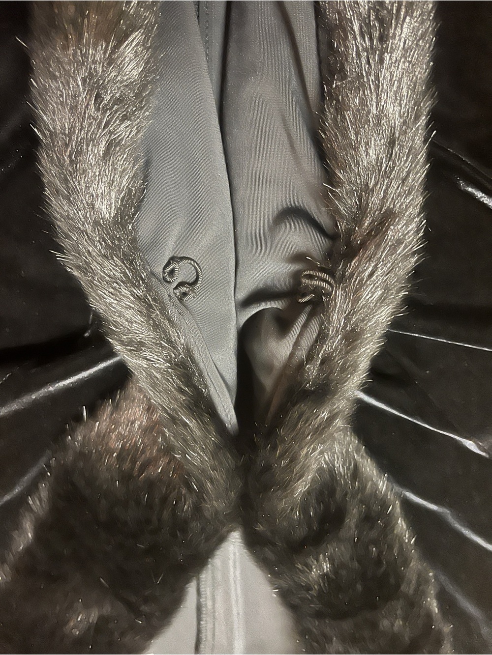 Vintage Patra Black Velvet Coat Cardigan with Faux Fur Trim Goth Witchy Glam 3X - Picture 8 of 10